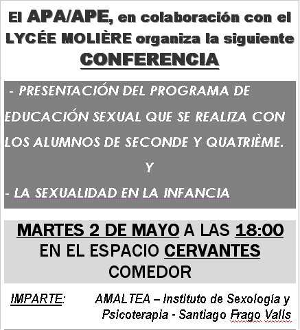CONFERENCIA SOBRE SEXUALIDAD