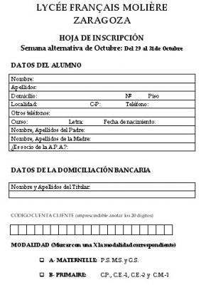 SEMANA  ALTERNATIVA DE OCTUBRE